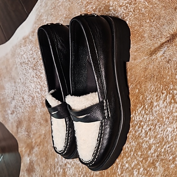 Sperry Chunky Penny Loafer Black with Sherpa Detail NWOT - Picture 9 of 10